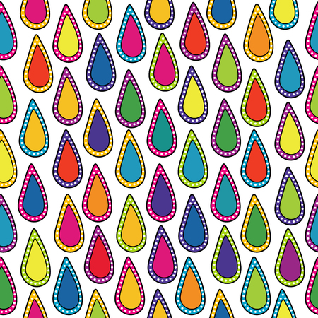 Abstract rain with colorful stylized dropsのイラスト素材