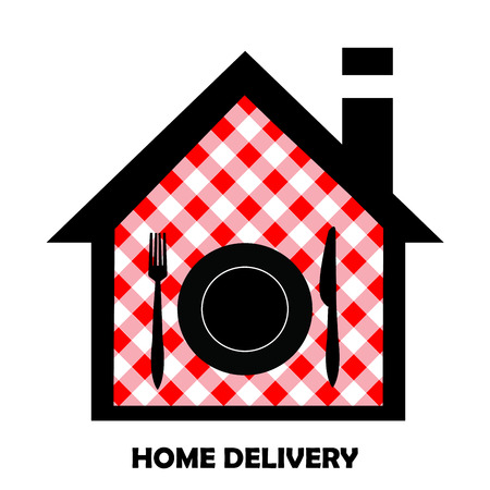 Concept of food home deliveryのイラスト素材