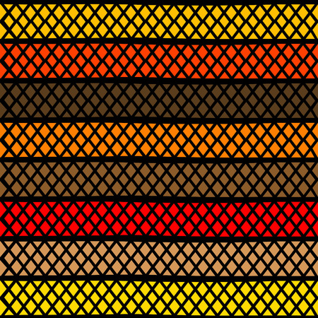 Colorful doodle horizantal striped backgroundのイラスト素材
