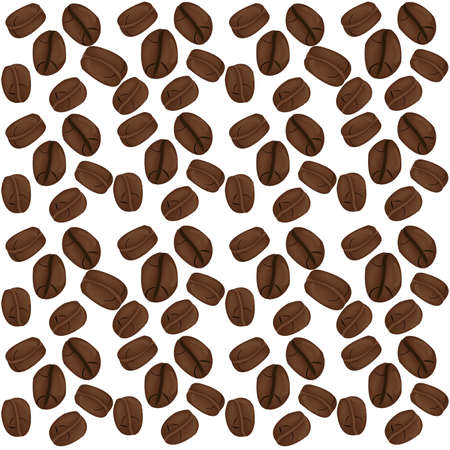 Coffee beans seamless pattern on white backgroundのイラスト素材