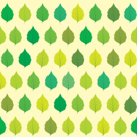 Rows of green leaves seamless patternのイラスト素材