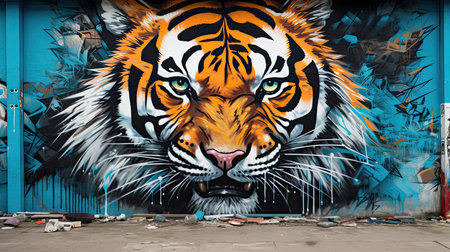 Mural art at East Williamsburg in Brooklyn. Outdoor art gallery known as the Bushwick Collective has most diverse collection of street art in Brooklynの素材