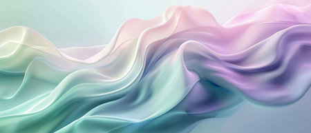 abstract background with smooth silk or satin texture in pastel colorsの素材