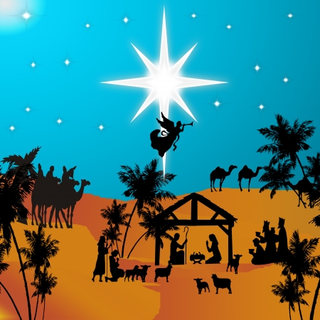 Christmas Nativity Sceneの写真素材