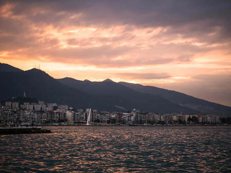 Izmir, Turkey -  February 9: View of Izmir city by the sea in Turkey on February9, 2017のeditorial素材