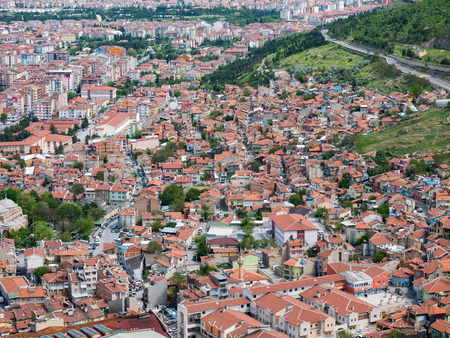 Afyon, Turkey - May 12, 2017: Colorful ottoman houses in Afyon, Turkeyのeditorial素材
