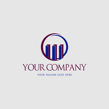 Accounting icon logo, Chart and Circle conceptのイラスト素材