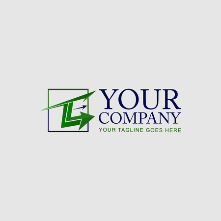 Accounting icon logo, Arrow and Square conceptのイラスト素材