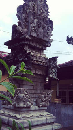 place of worship in a house in the villageの写真素材