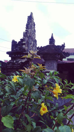 place of worship in a house in the villageの写真素材