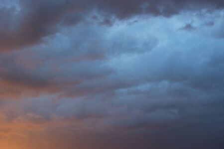 Amazing dramatic dark gray sky after storm