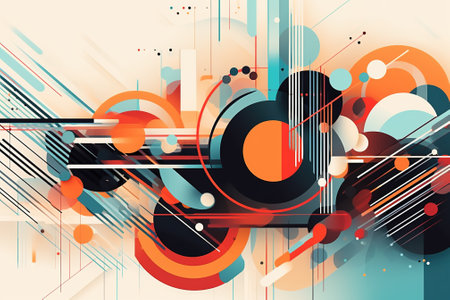 Abstract lines background . Ai generativeの素材