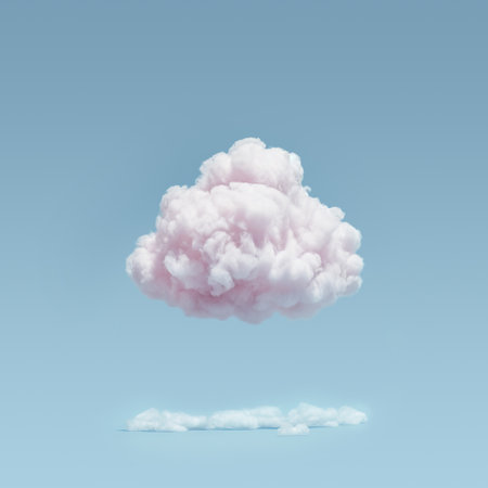 Clouds in the sky, 3d render. Computer digital drawing.の素材