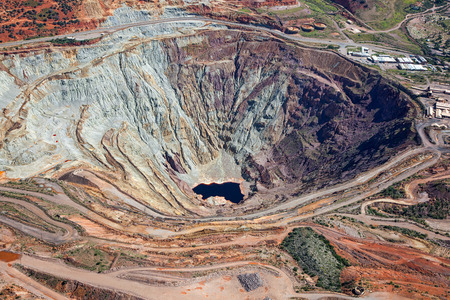 Lavender Open Pit mine in Bisbee, Arizonaの写真素材