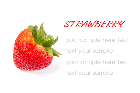 Appetizing strawberry. Isolated on a white background.の写真素材
