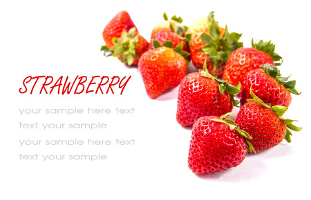 Appetizing strawberry. Isolated on a white background.の写真素材