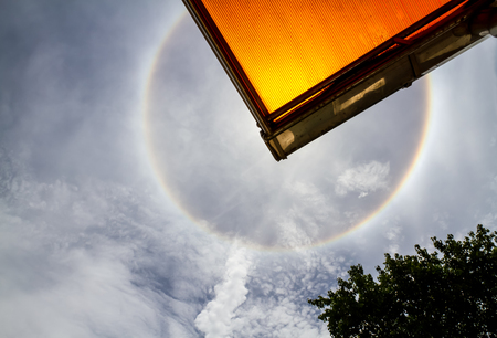 halo around the sunの写真素材