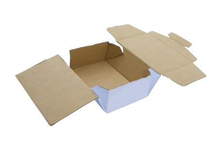Cardboard box on white background with clipping path.