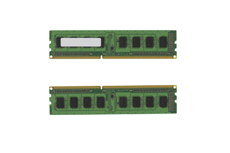 Computer ram on white background