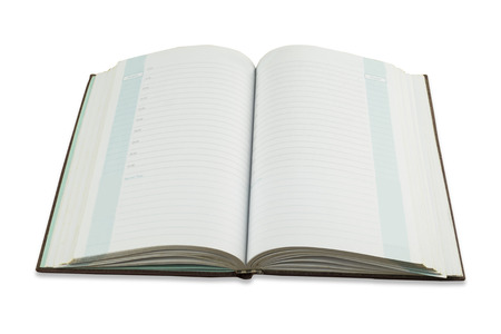 Book on white background with clipping path.の写真素材
