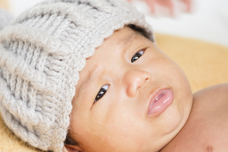 Two month infant asian baby boy.の写真素材