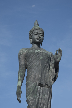 Buddha statue looks peaceful worshipの写真素材