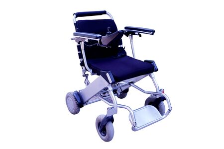 Motor Wheelchair for a Disabled Person on white background.の写真素材