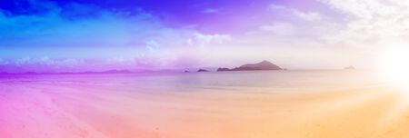 Abstract background sunset concept; Dramatic sunset with twilight color sky and cloudsの写真素材