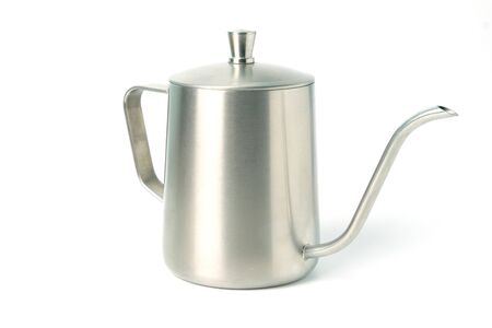 Coffee drip kettle on white background isolated.の写真素材