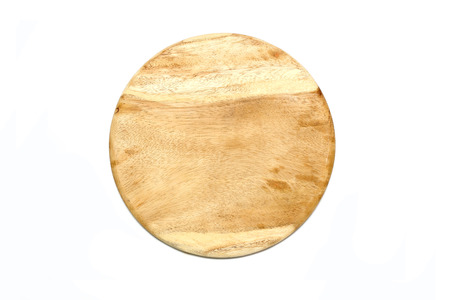 Chopping table isolated on white backgroundの写真素材