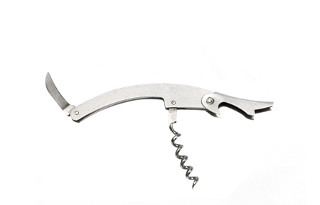 It is One wine opener isolated on white.の写真素材