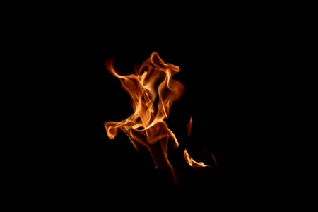 fire flames on black background
