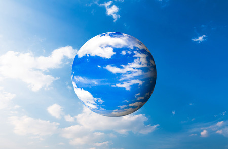 Blue sky Sphereの写真素材