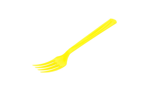 plastic fork isolate on white background