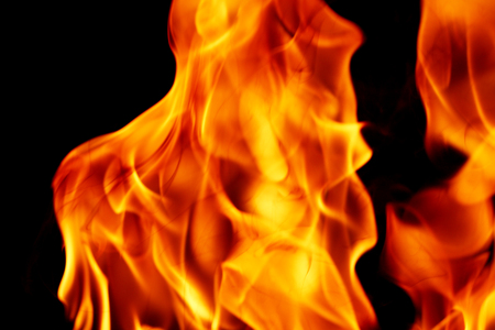 fire on black background