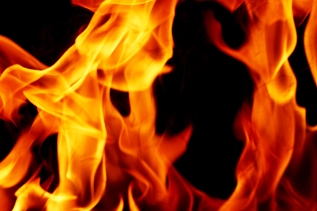 fire on black background