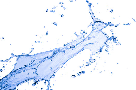 water splash isolated on white backgroundの写真素材