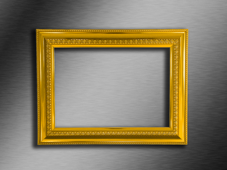 gold frameの写真素材