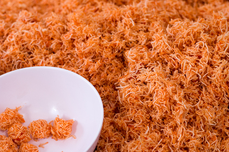 fried noodles crispyの写真素材