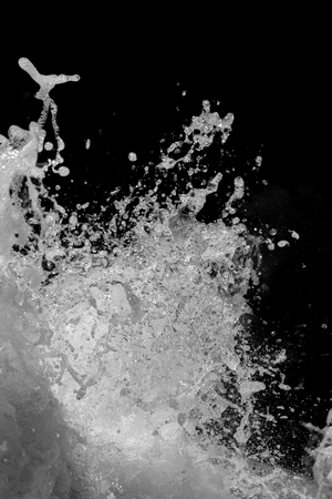 Water Splash On Black Background