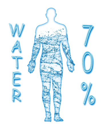 70 percent of a human body is waterの写真素材