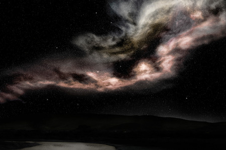 milky way on night sky, abstract natural background