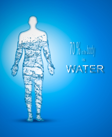70 percent of a human body is waterの写真素材