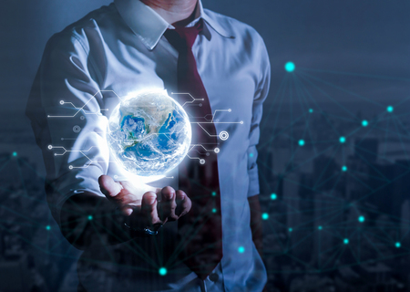 Technologies connecting the world this image furnished by NASAの写真素材