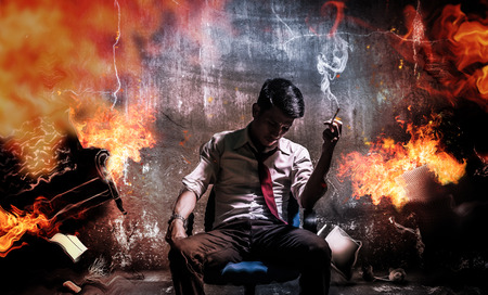 Office worker stress.の写真素材