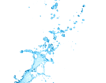 water splash isolated on white backgroundの写真素材