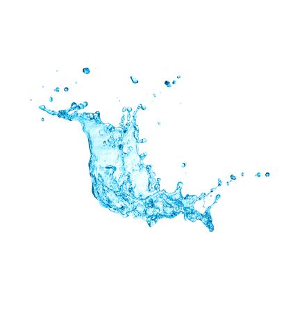 Water splash on white backgroundの写真素材