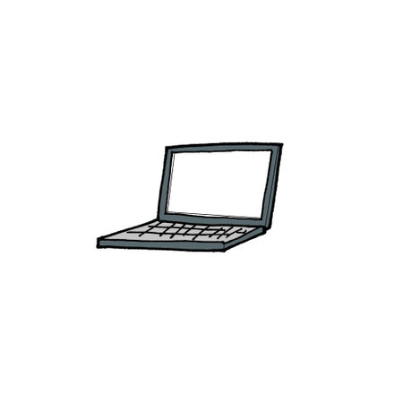 laptop computer technology device icon. Isolated and flat illustration. Vector graphicのイラスト素材