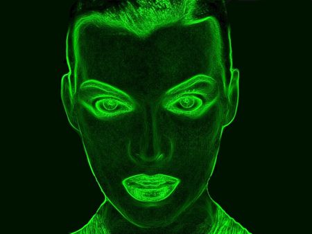 beautiful cyber girlの写真素材