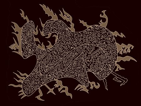 maze illustration designの写真素材